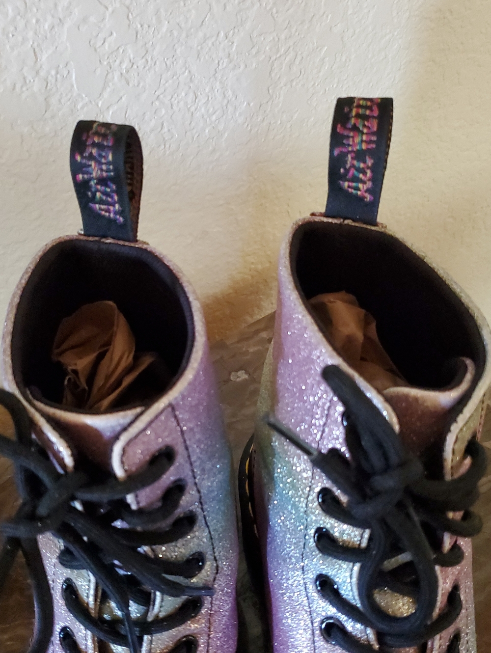 Dr Martens Glitter Pastel Rainbow Pascal Boots - Picture 8 of 15